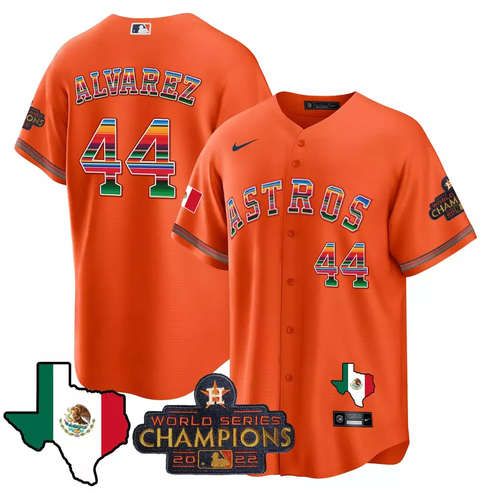Yordan Alvarez Houston Astros 2025 Mexico Jersey | Orange Stitched Limited Edition | Fan Gear for Men, Women & Youth