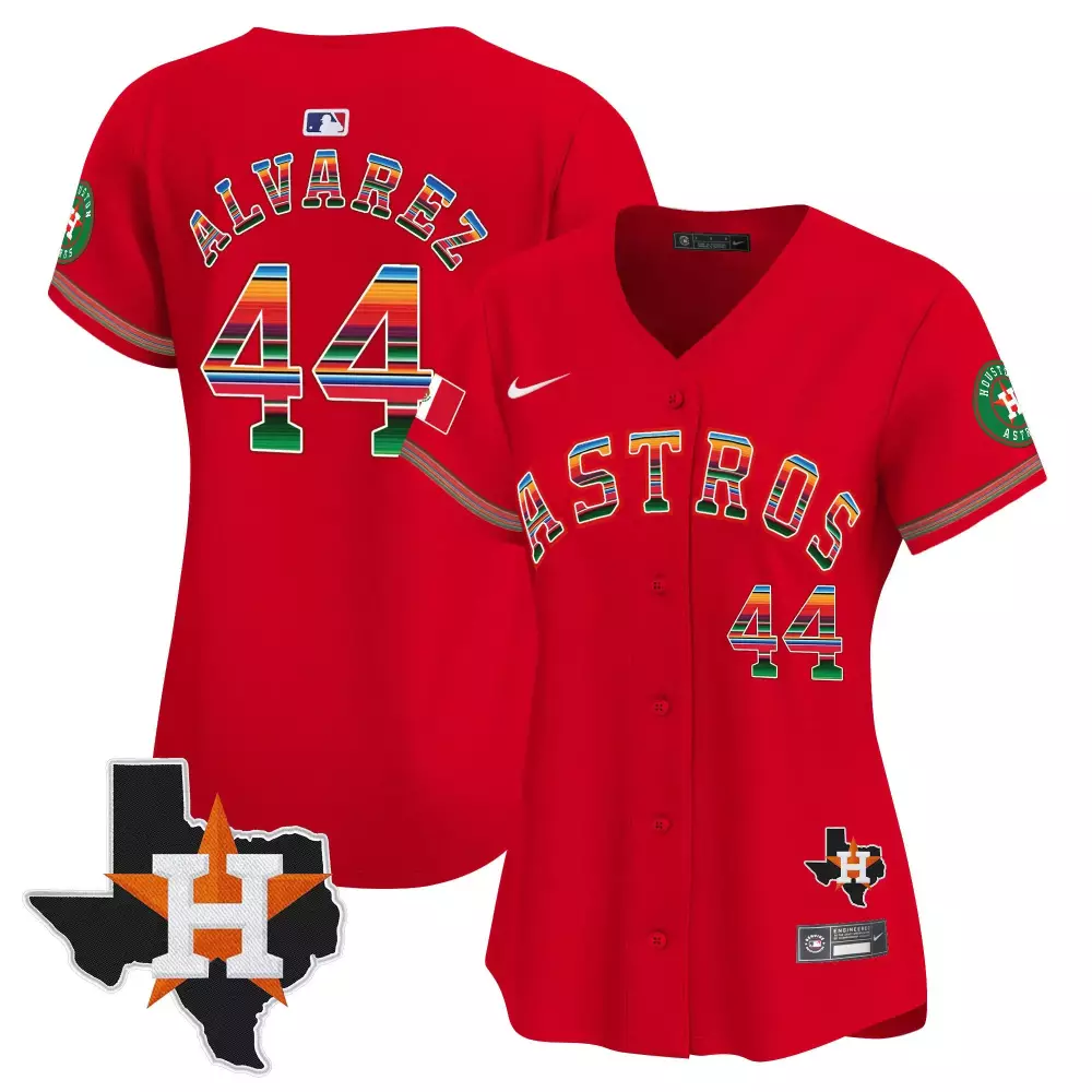 yordan alvarez red womens houston astros mexico baseball limited jersey all stitched