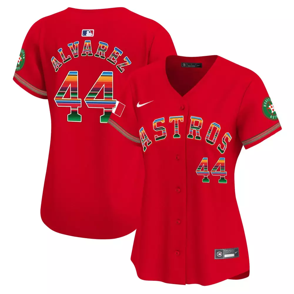 yordan alvarez red womens houston astros mexico baseball limited jersey all stitched
