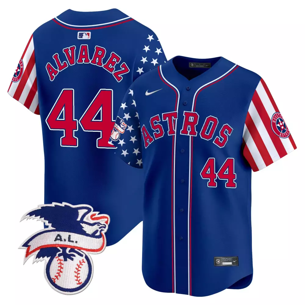 Yordan Alvarez Royal Men's Houston Astros 2024 Fourth of July Vapor Premier Limited Jersey | All Stitched Fan Gear | For Men, Women & Youth