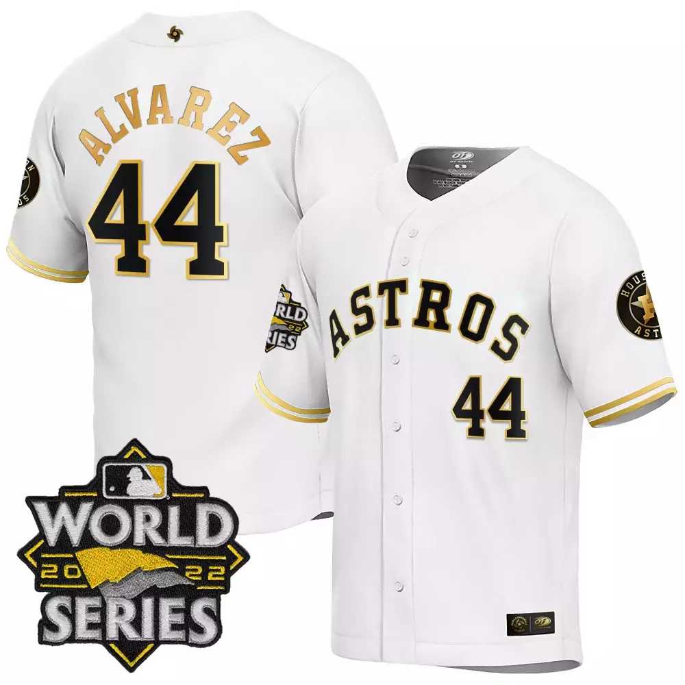 yordan alvarez white gold mens houston astros space city houston rodeo patch vapor premier limited jersey all stitched