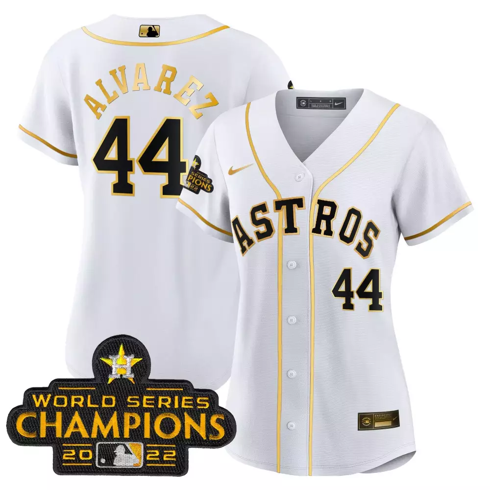 Yordan Alvarez Houston Astros 2023 Gold Flag Flex Base Jersey | Stitched Fan Gear for Men, Women & Youth