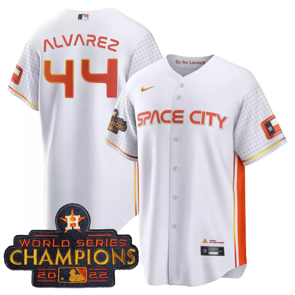 Yordan Alvarez Houston Astros 2023 Space City Champions Black Gold V2 Jersey | Stitched Fan Gear | For Men, Women & Youth