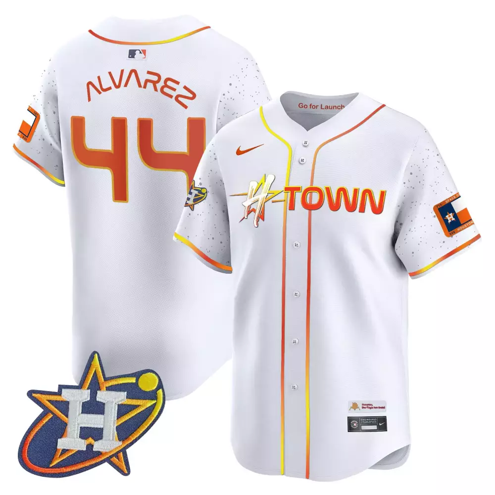 Yordan Alvarez Houston Astros 2024 Space City Htown Limited Edition Jersey | White Stitched | Fan Gear for Men