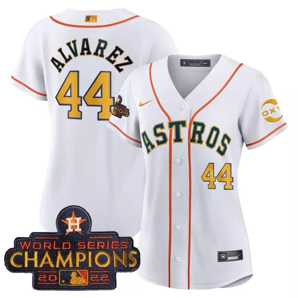 Yordan Alvarez Houston Astros 2022 Champions Gold Rush Oxy Patch Jersey | Stitched Fan Gear for Men, Women & Youth