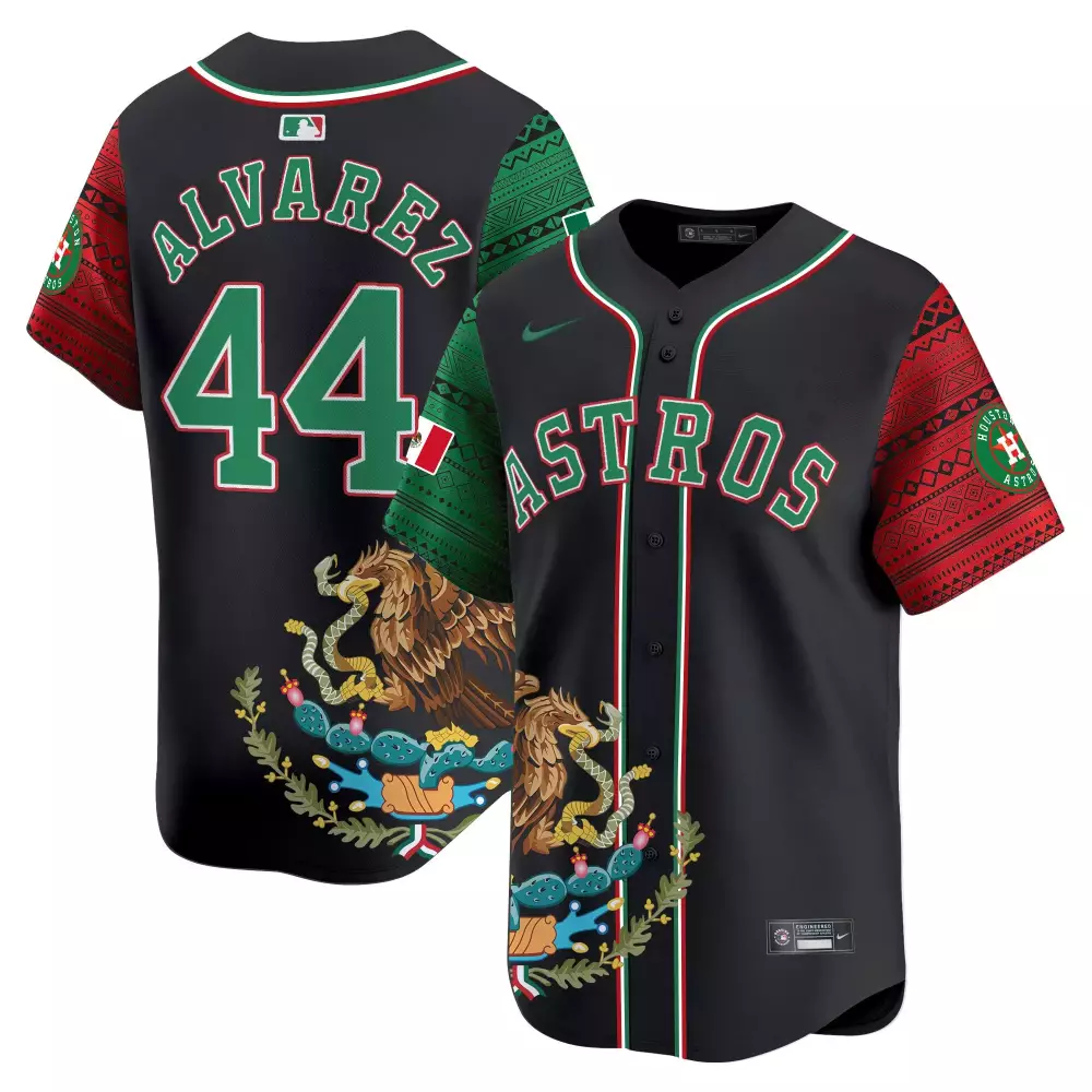 Yordan Alvarez Houston Astros Black Aztec Mexico Vapor Premier Limited Jersey | Printed Fan Gear for Men, Women & Youth
