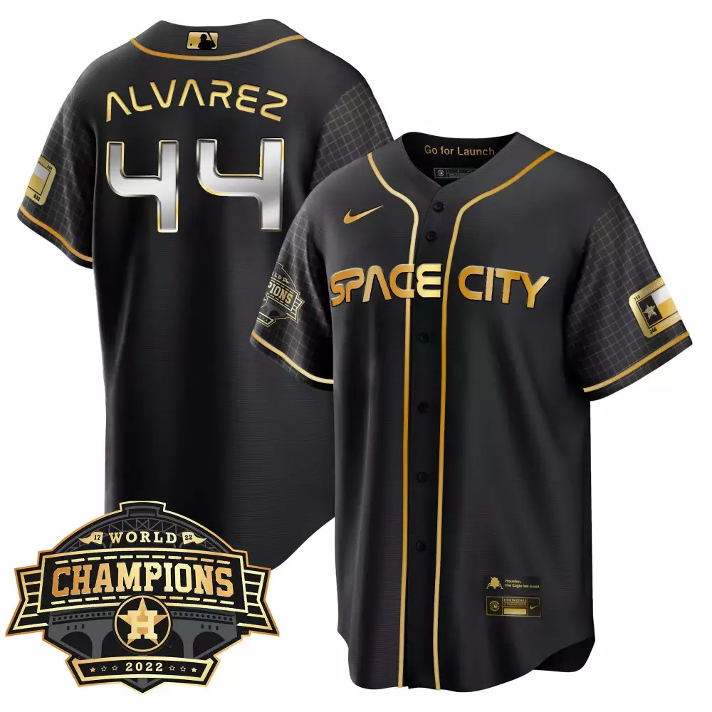 Yordan Alvarez Cool Black Youth Houston Astros Space City 2022 World Series Champions Jersey | Limited Edition | For Men, Women & Youth