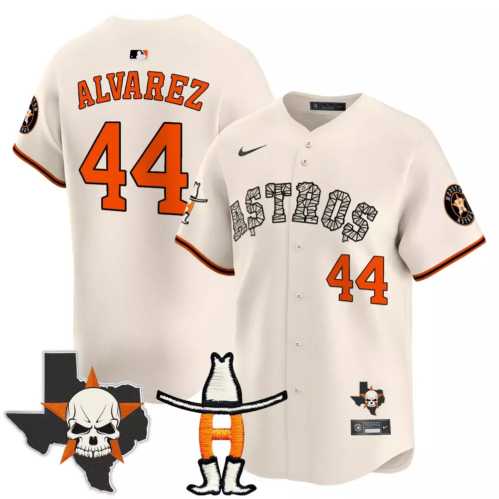 yordan lvarez cream mens houston astros cactus jack patch vapor premier limited jersey v12 stitched