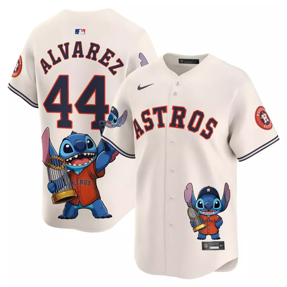 yordan lvarez cream unisex houston astros lilo and stitch vapor premier limited jersey printed