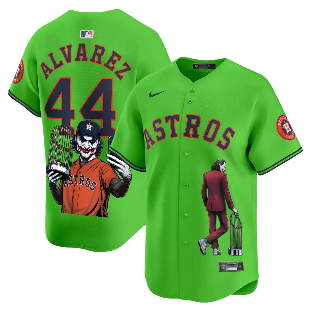 Yordan Alvarez Green Men's Astros Joker Vapor Premier Jersey | Limited Edition Printed Fan Gear | For Men, Women & Youth