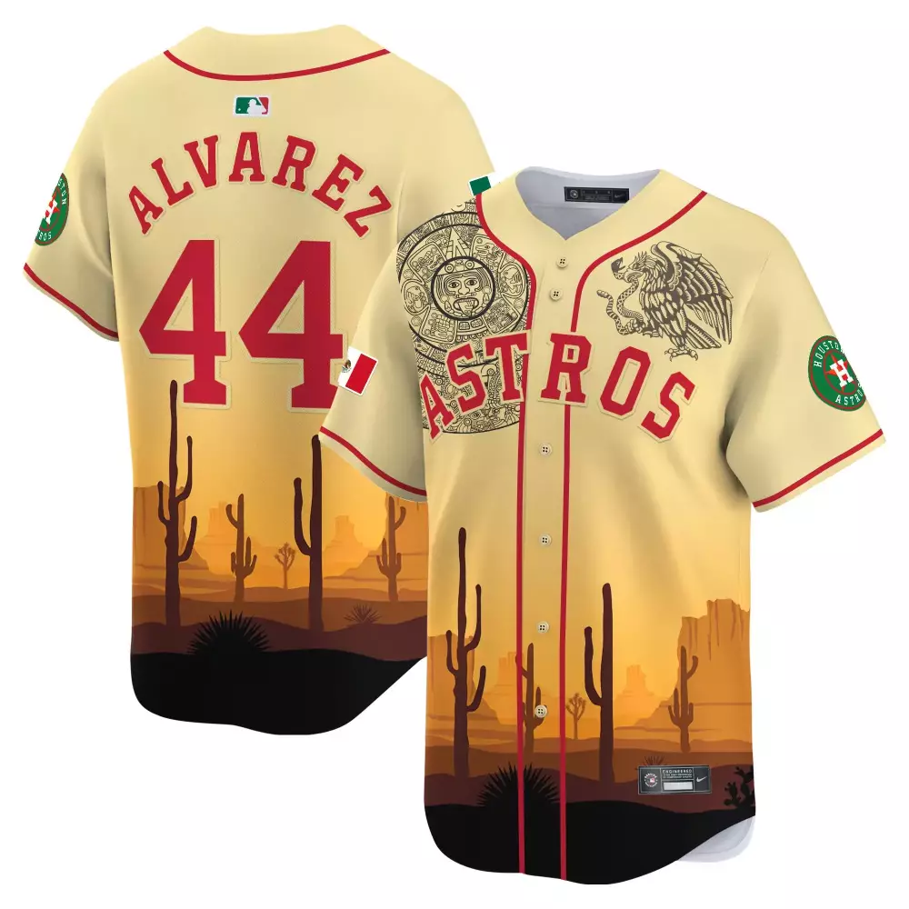 Yordan Alvarez Houston Astros 2023 Mexico Vapor Premier Limited Jersey V4 | For Men, Women & Youth | Fan Gear