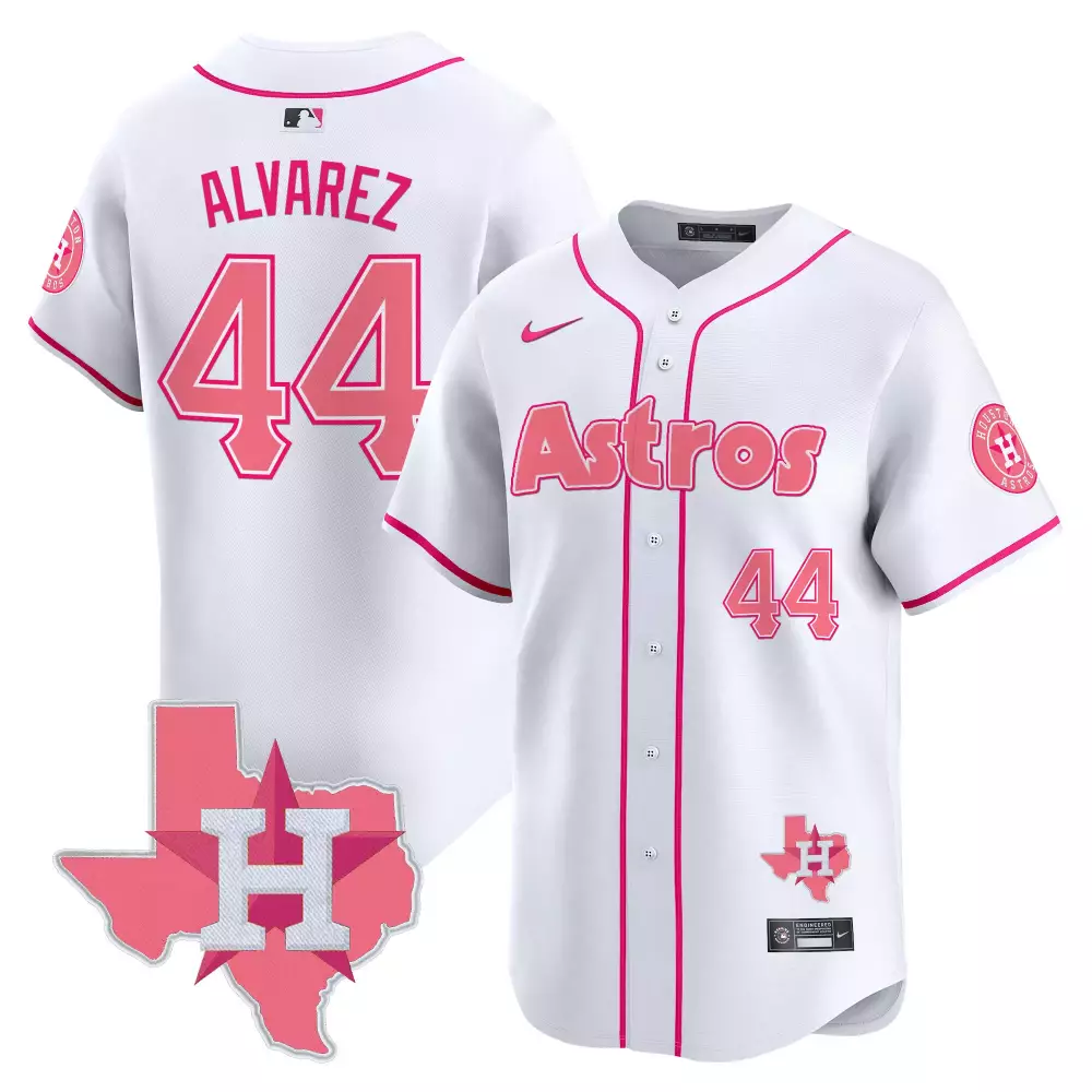 yordan lvarez men unisex houston astros bubblegum pink vapor premier limited jersey v3 all stitched