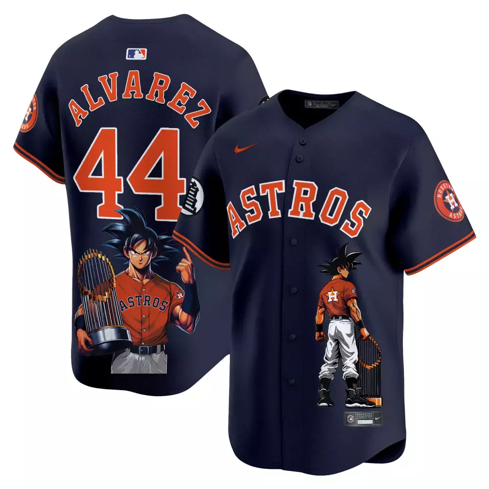 Yordan Alvarez Houston Astros Dragon Ball Son Goku Vapor Premier Limited Jersey | For Men, Women & Youth | Unique Fan Gear