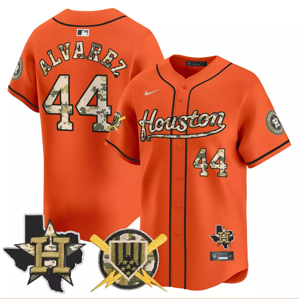 yordan lvarez orange gold mens houston astros houston strong patch vapor premier limited jersey all stitched