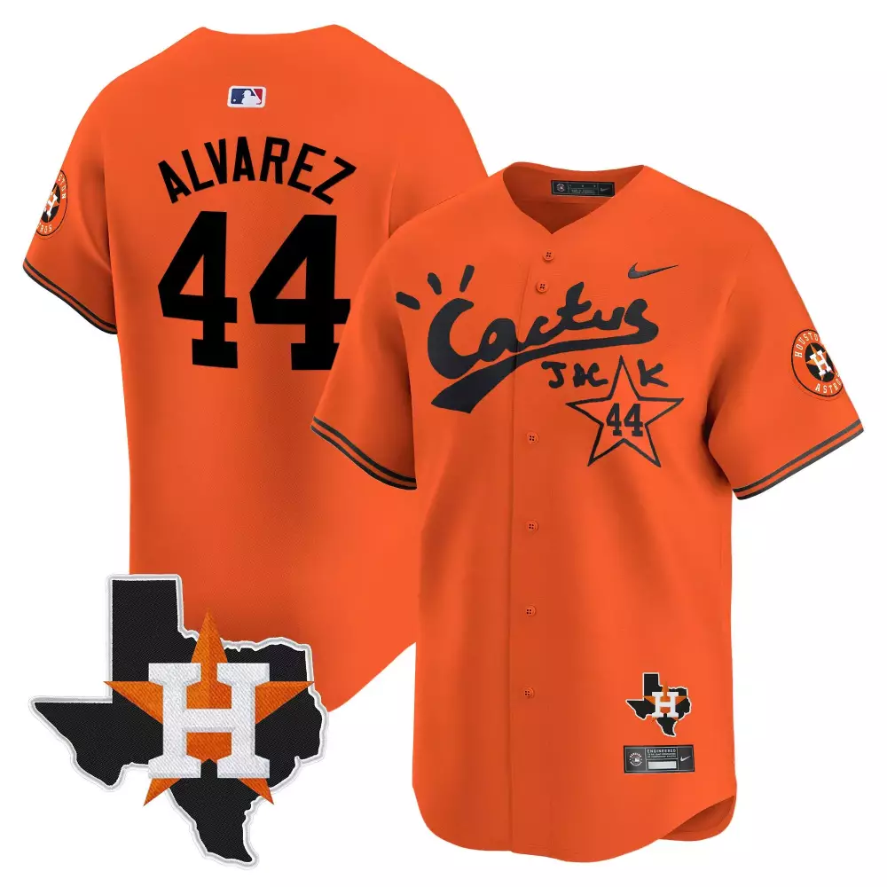 yordan lvarez orange gold mens houston astros houston strong patch vapor premier limited jersey all stitched