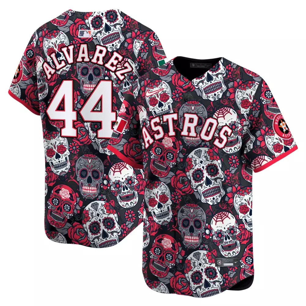 Yordan Alvarez Red Houston Astros Sugar Skull Mexico Vapor Premier Limited Jersey | Eye-Catching Fan Gear for Game Day | For Men, Women & Youth