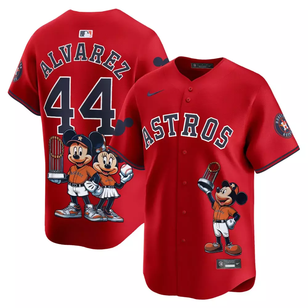 Yordan Alvarez Red Unisex Houston Astros Mickey Vapor Premier Limited Jersey | Fun Fan Gear for Game Day | For Men, Women & Youth
