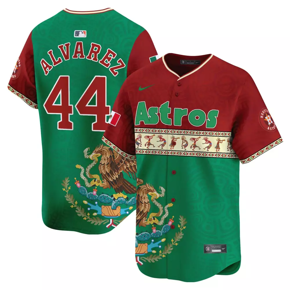 Yordan Alvarez Split Houston Astros Mexico Aztec Vapor Premier Limited Jersey | Unique Fan Gear for Game Day | For Men, Women & Youth