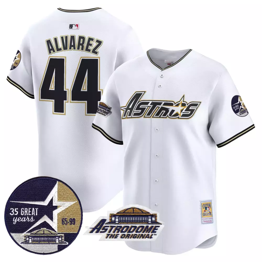 yordan lvarez white mens houston astros 1999 throwback 35th astrodome patch vapor premier limited jersey v2 all stitched