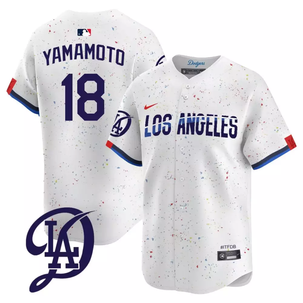 yoshinobu yamamoto cream mens los angeles dodgers 2024 city connect limited jersey all stitched