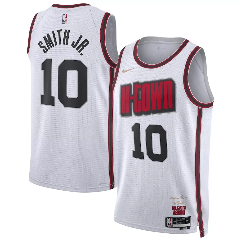 youth jabari smith jr houston rockets city edition swingman white jersey 20242025 all stitched