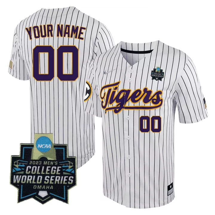 yellow youth paul skenes lsu tigers college world series national champions jersey all stitched