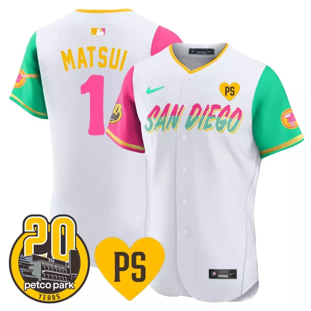 yuki matsui black gold mens san diego padres for peter petco park 20th patch vapor premier elite jersey all stitched