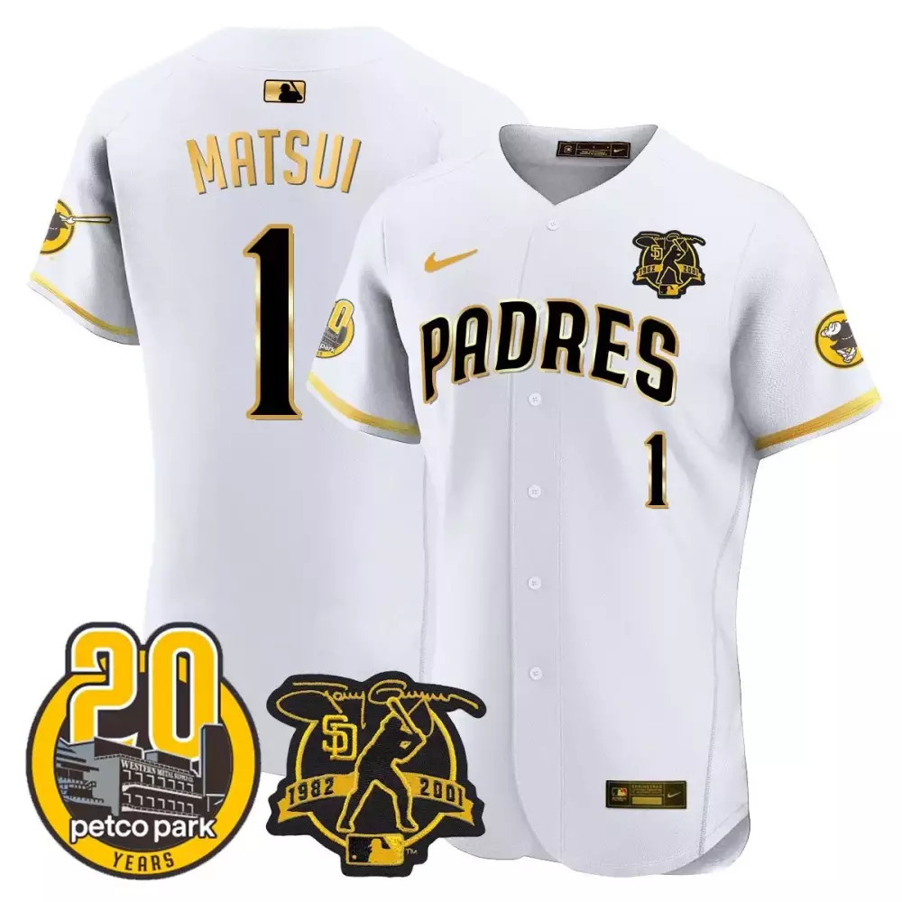 yuki matsui city connect mens san diego padres tony gwynn petco park 20th patch vapor premier elite jersey all stitched