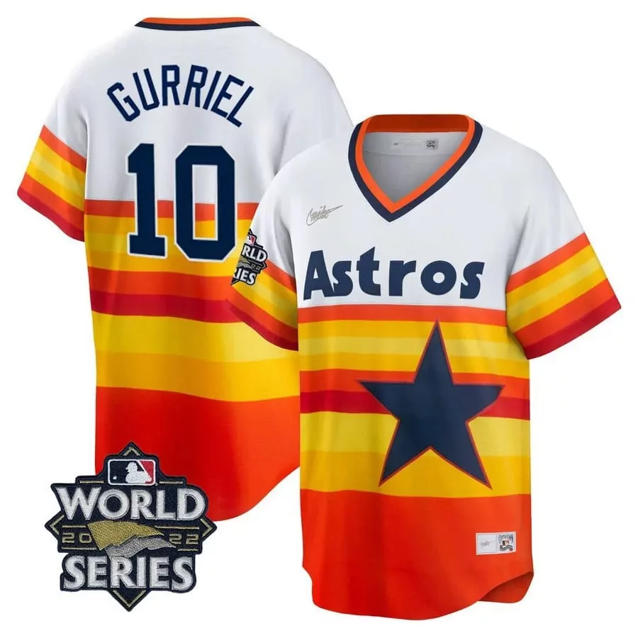 Yuli Gurriel Men's Houston Astros 2022 World Series Jersey | Cooperstown Collection | Fan Gear for Men, Women & Youth