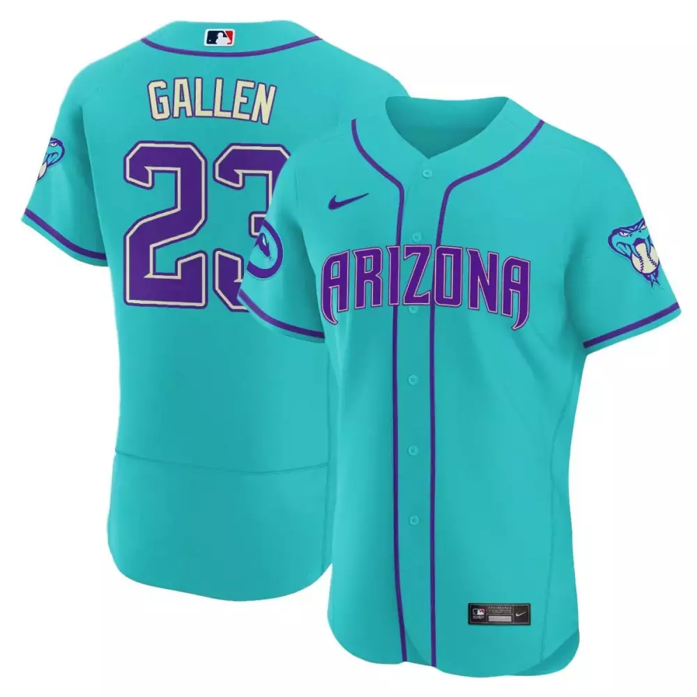 zac gallen flex arizona mens 2024 arizona diamondbacks teal purple jersey all stitched