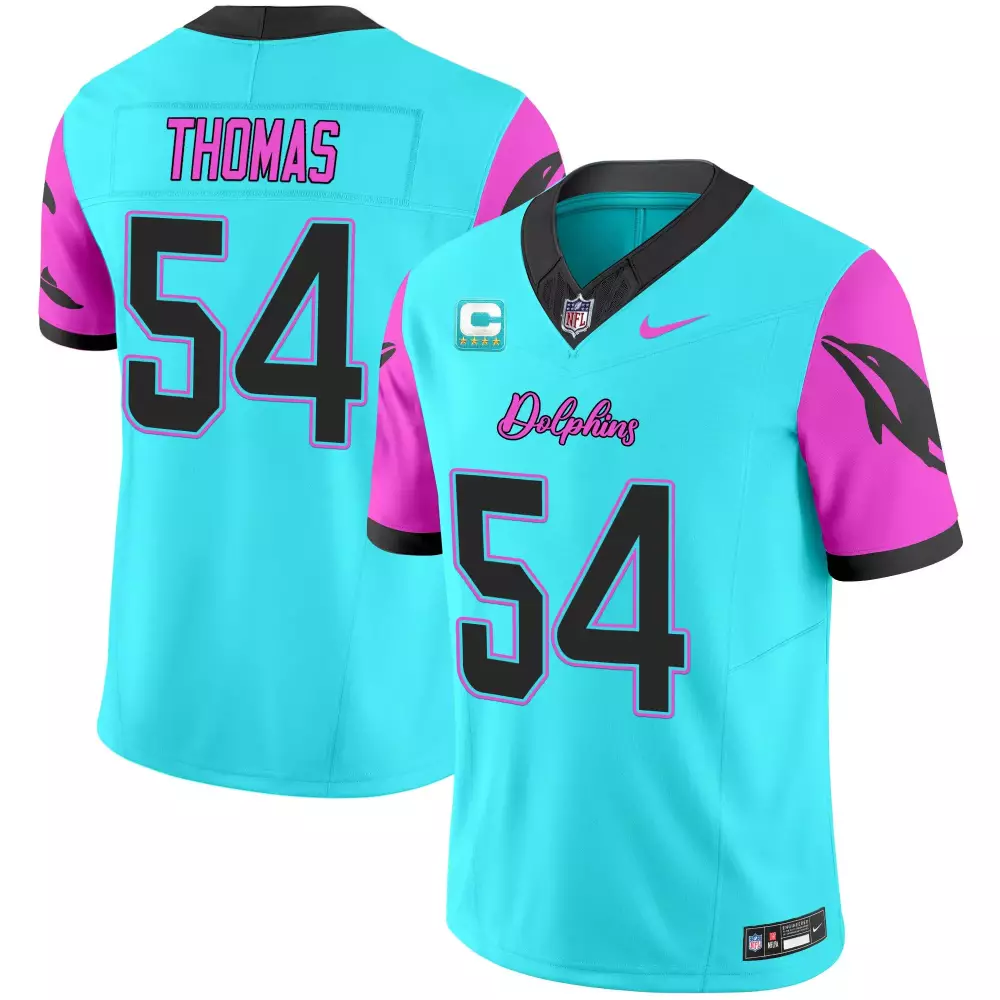 zach thomas aqua mens miami dolphins gold trim vapor limited jersey all stitched