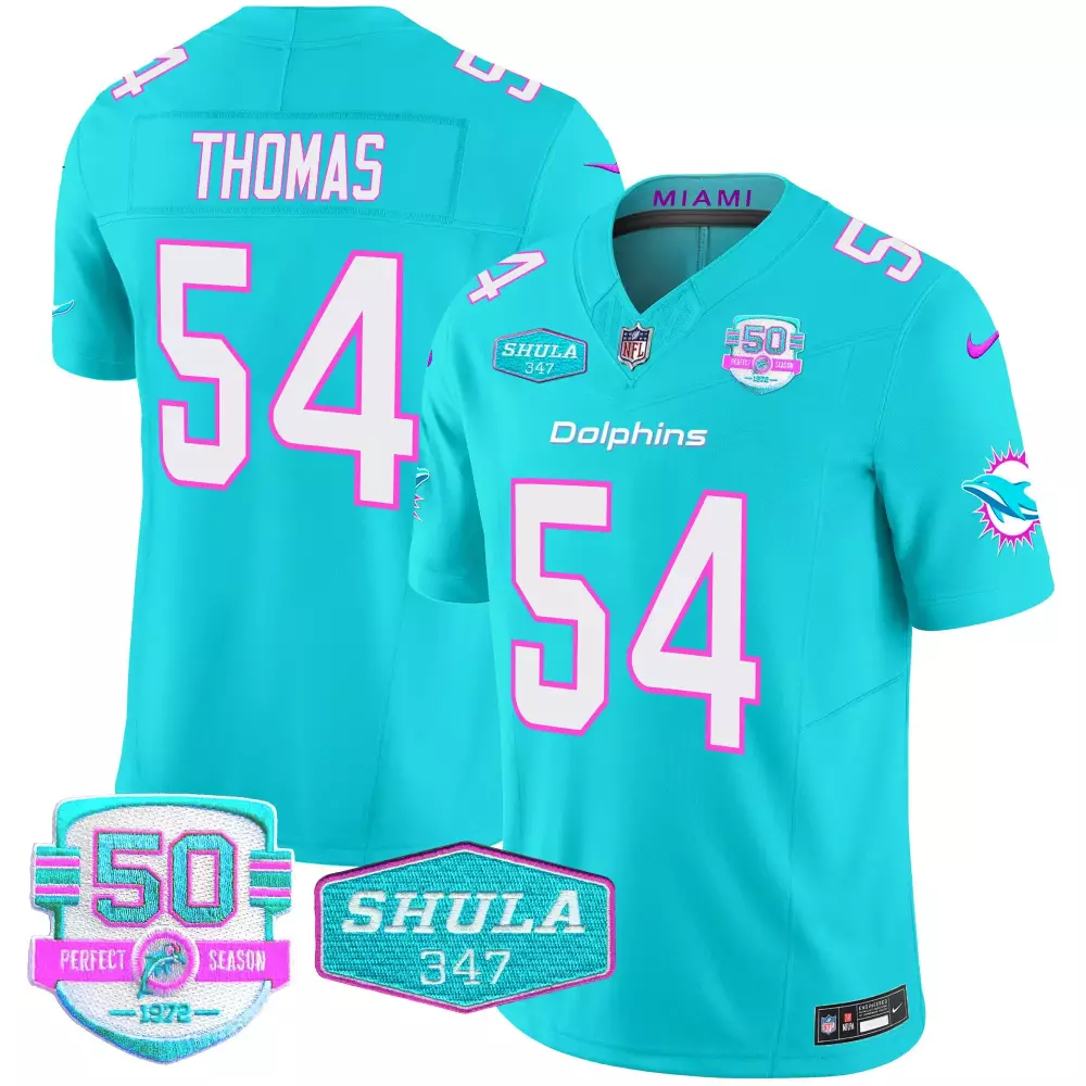 zach thomas aqua mens miami dolphins gold trim vapor limited jersey all stitched