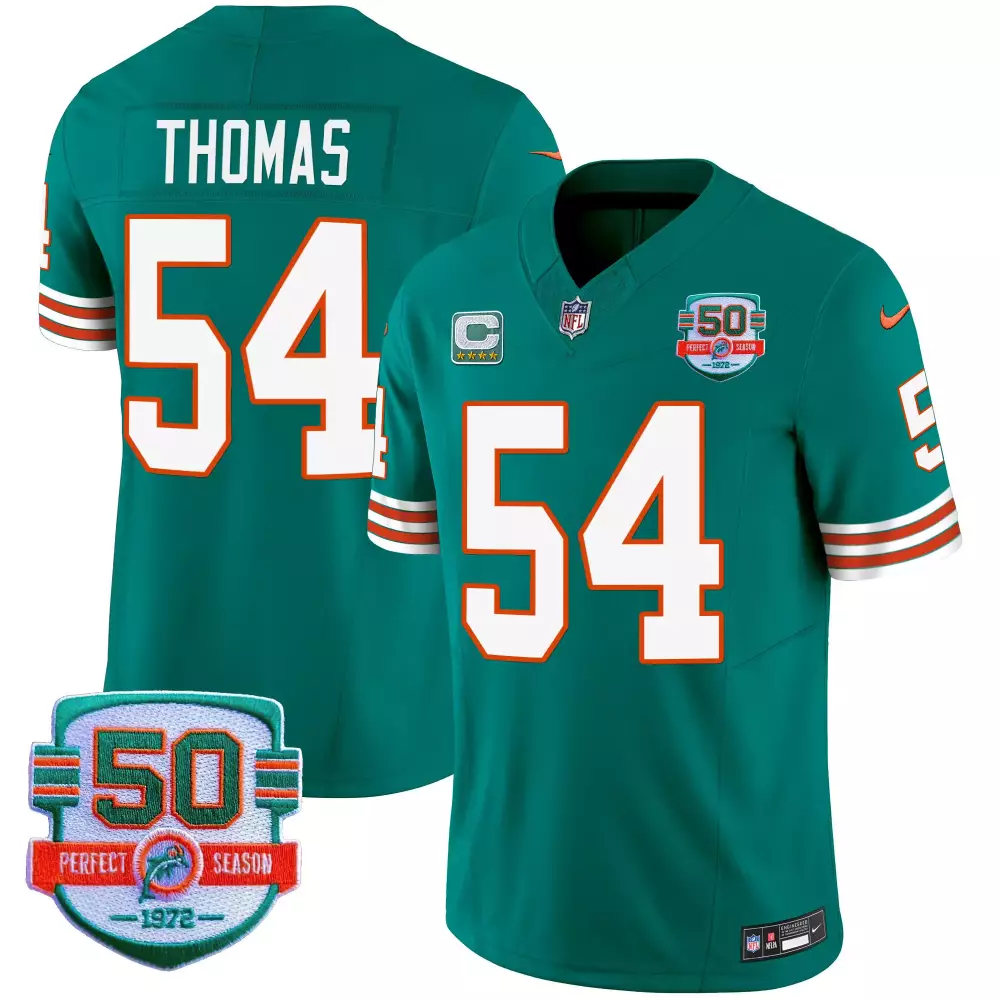 zach thomas aqua mens miami dolphins shula 347 patch vapor jersey all stitched