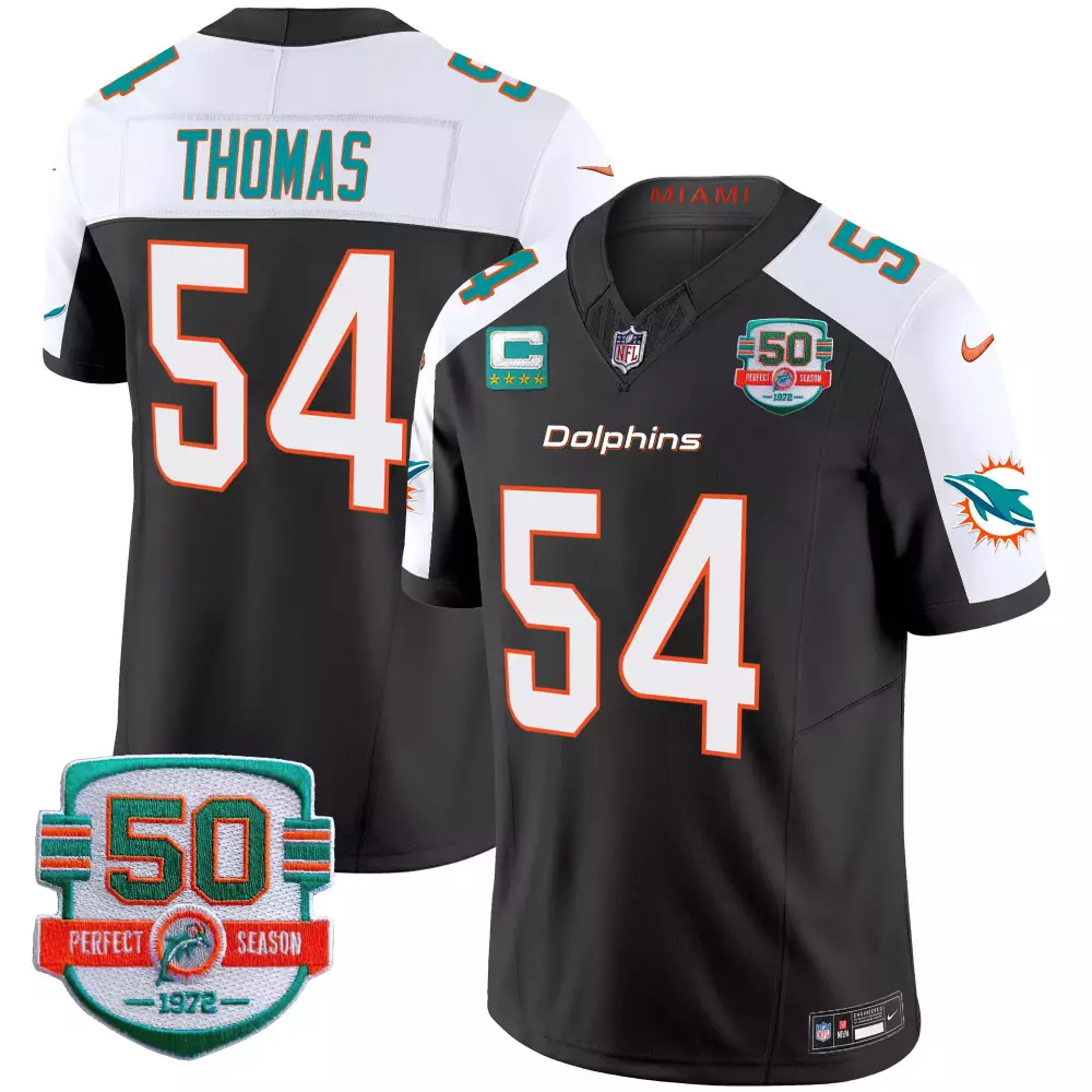 zach thomas black alternate womens miami dolphins miami vice vapor limited jersey v3 all stitched