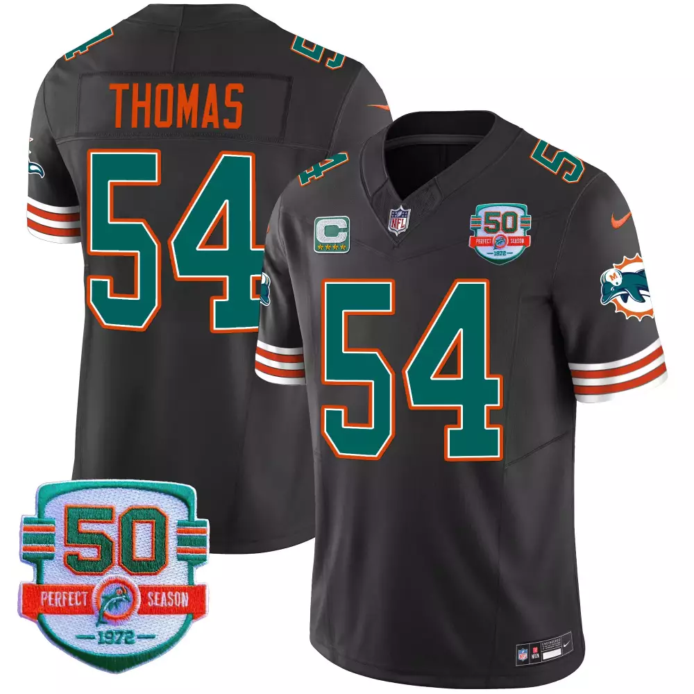 zach thomas black mens miami dolphins shula 347 patch vapor limited jersey v2 all stitched