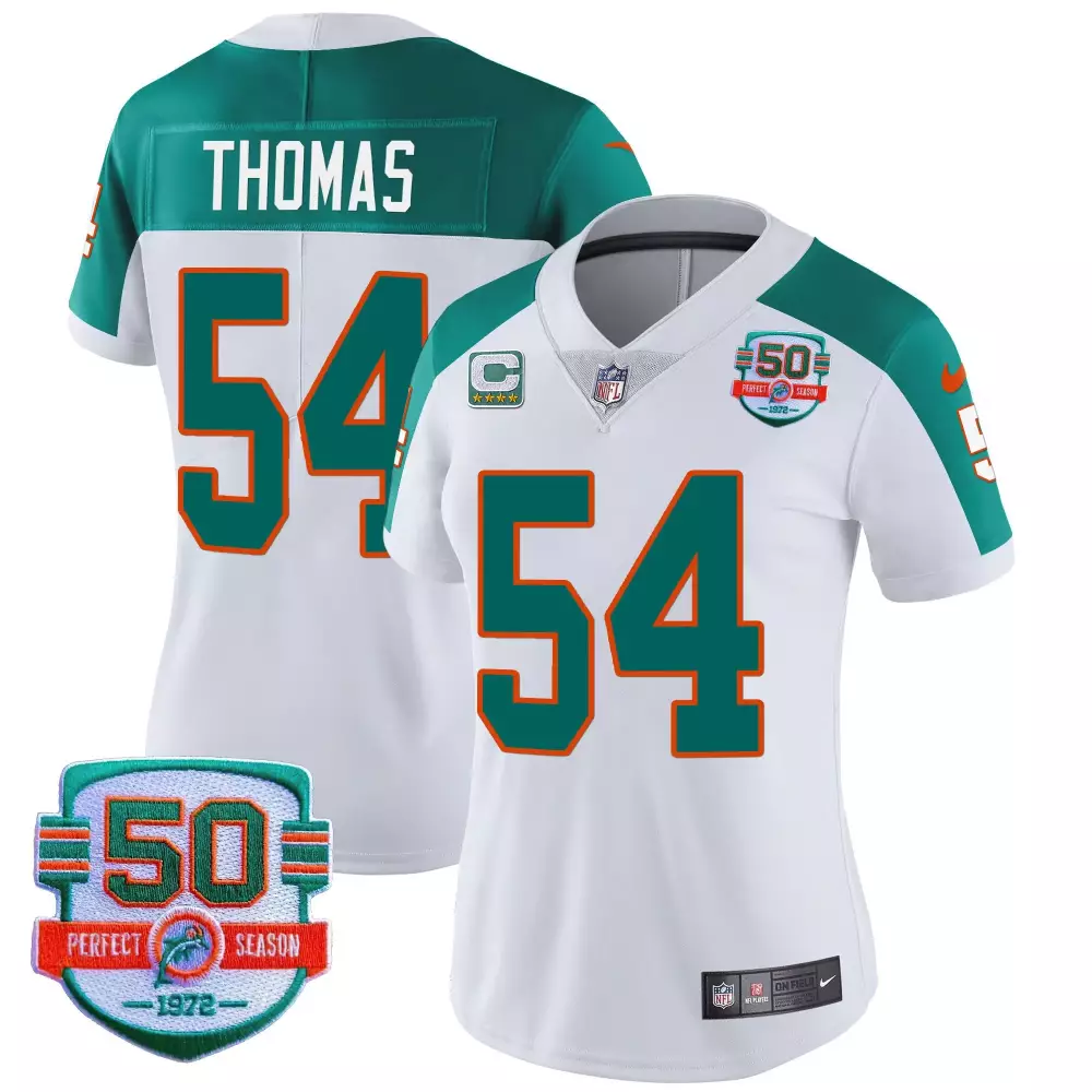zach thomas black womens miami dolphins shula 347 patch vapor jersey all stitched