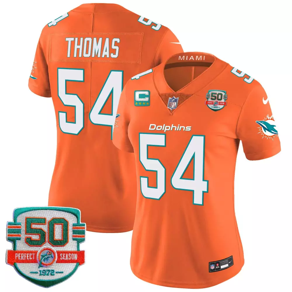 zach thomas orange mens miami dolphins vapor elite jersey all stitched