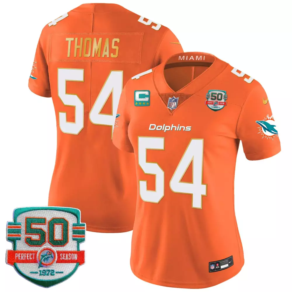 zach thomas orange mens miami dolphins vapor elite jersey all stitched