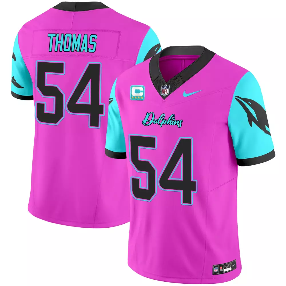 Zach Thomas Orange Women's Miami Dolphins Shula 347 Patch Vapor Jersey | All Stitched | Game Day Outfit for Women & Youth