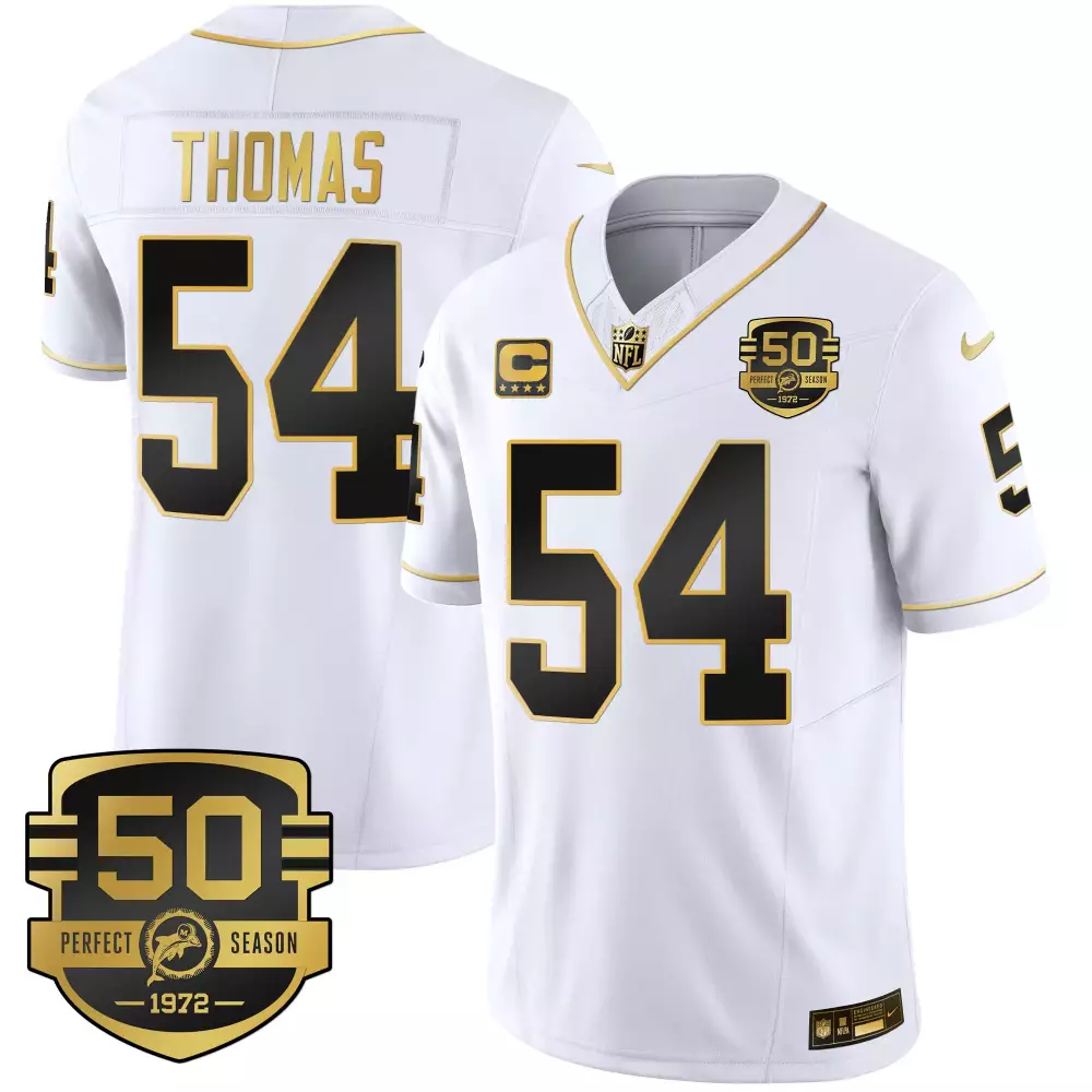 zach thomas white gold mens miami dolphins throwback gold vapor jersey all stitched
