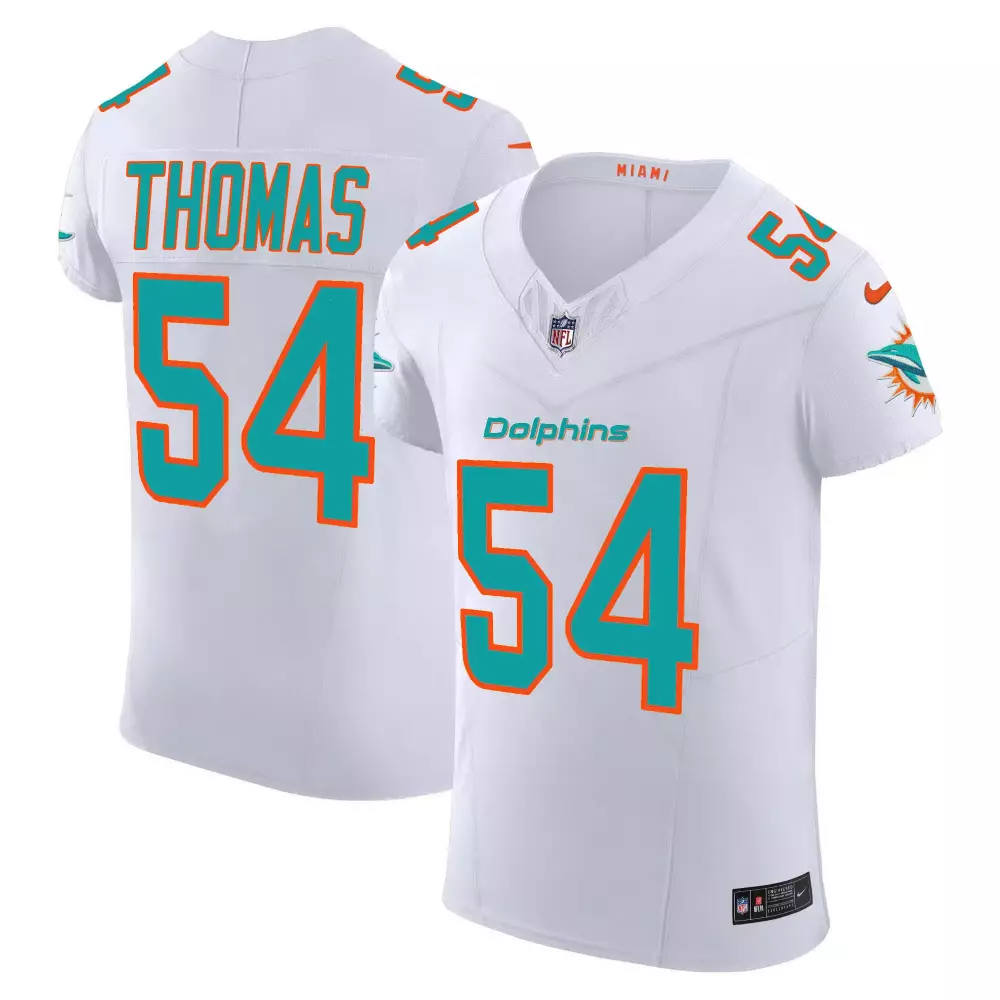 zach thomas white mens miami dolphins vapor elite jersey all stitched