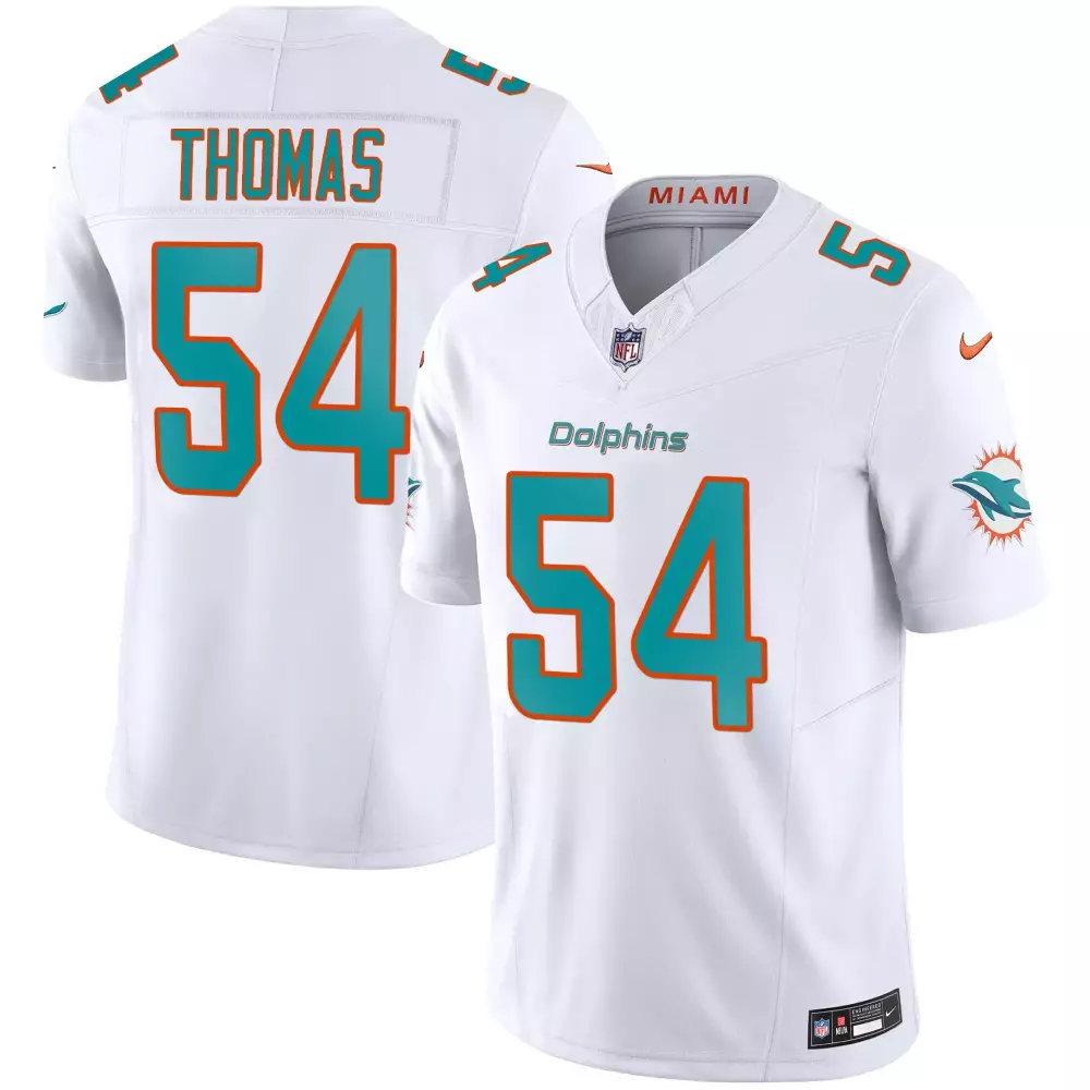 zach thomas white mens miami dolphins vapor elite jersey all stitched