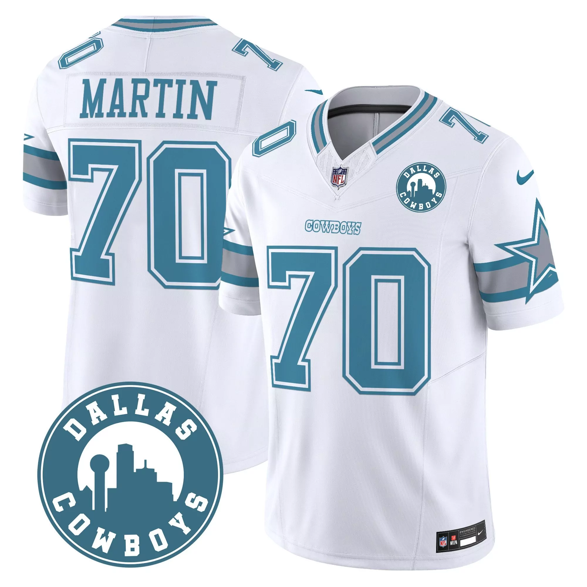 zack martin brown camo mens dallas cowboys 2024 salute to service vapor limited jersey all stitched