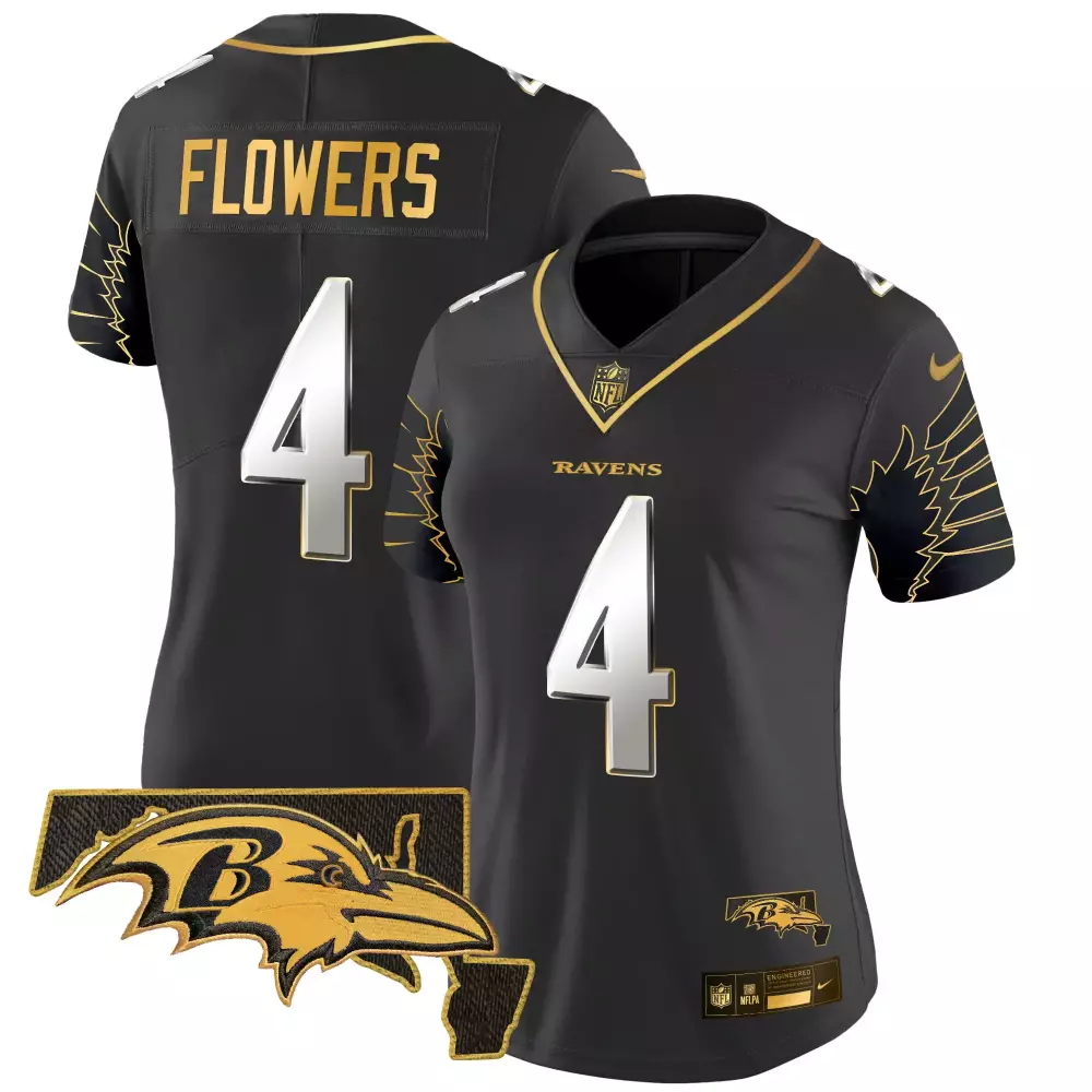 zay flowers black limited mens baltimore ravens maryland patch vapor gold jersey all stitched