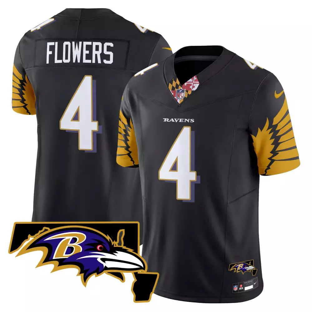 zay flowers black mens baltimore ravens maryland patch vapor limited jersey v2 all stitched