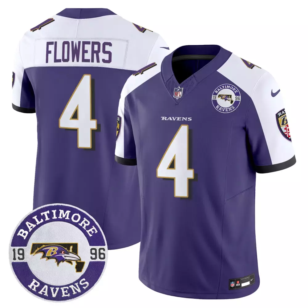 zay flowers purple alternate mens baltimore ravens 2023 afc north champions patch vapor limited jersey all stitched