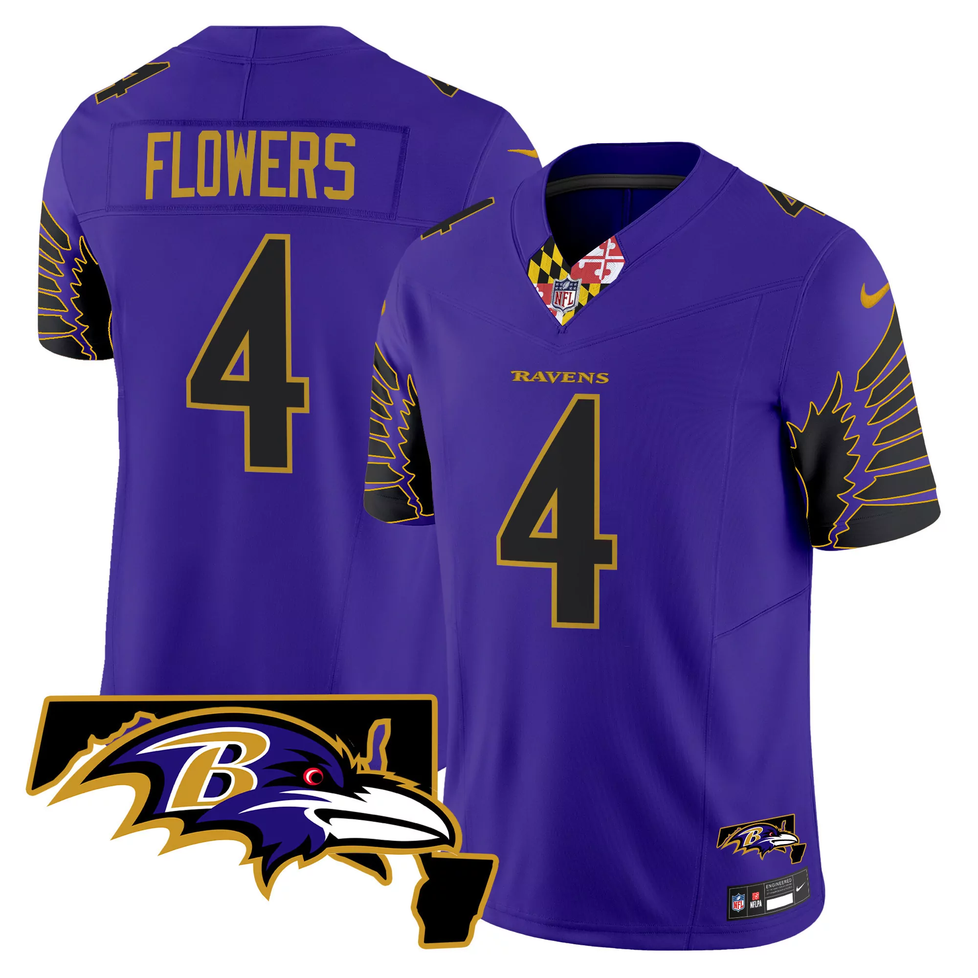 zay flowers purple limited mens baltimore ravens maryland patch vapor limited jersey v2 all stitched