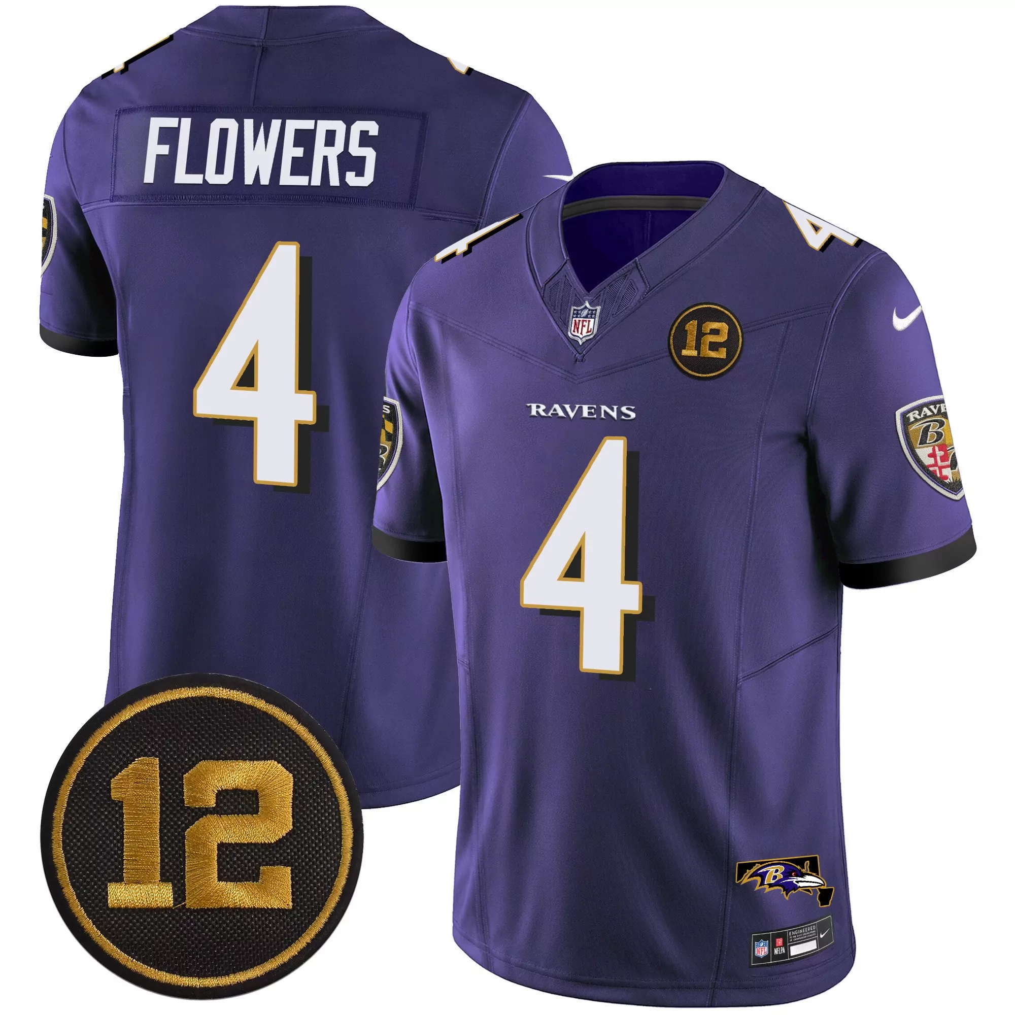 zay flowers purple mens baltimore ravens jacoby jones patch vapor limited jersey all stitched