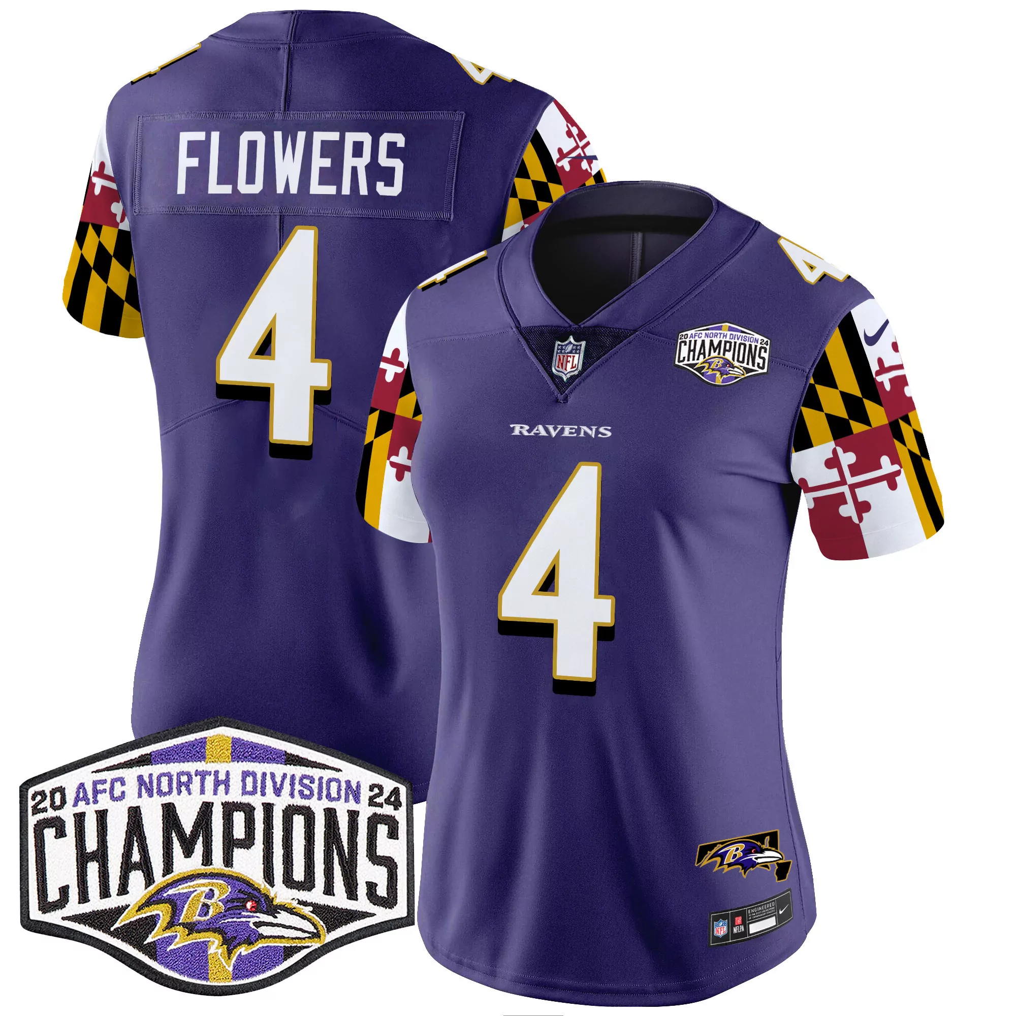 zay flowers purple womens baltimore ravens city edition patch vapor limited jersey all stitched