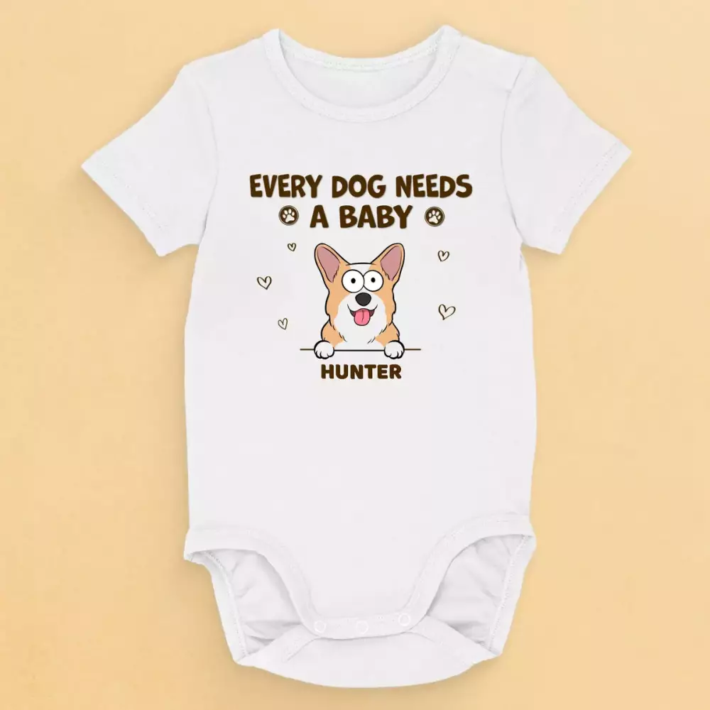 a sweet way to celebrate your baby and furry friend dog personalized onesie